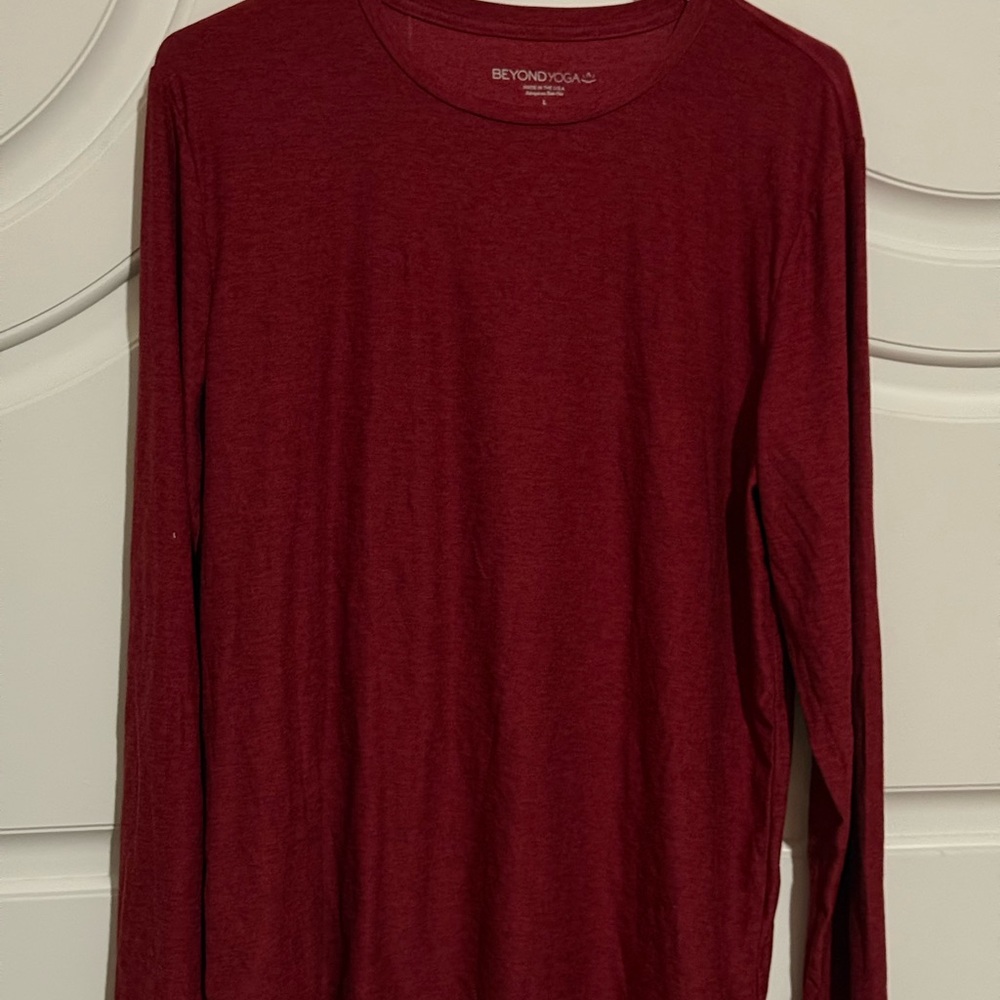 Beyond Yoga Burgundy Crew Neck Top
